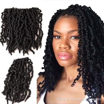 10 inch Ombre Black Brown Spring Twist Crochet Braids Short Curly Passion Twist Braiding Hair Synthetic Hair Extensions